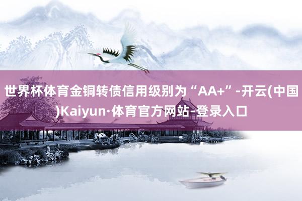 世界杯体育金铜转债信用级别为“AA+”-开云(中国)Kaiyun·体育官方网站-登录入口