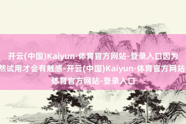 开云(中国)Kaiyun·体育官方网站-登录入口因为你惟有果然试用才会有触感-开云(中国)Kaiyun·体育官方网站-登录入口